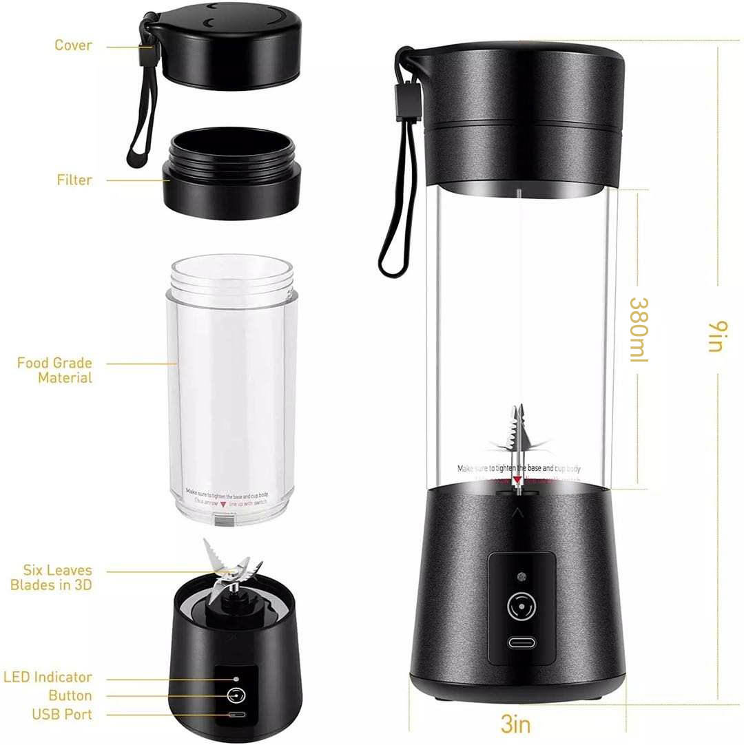 メーカー人気商品、家庭用小型キッチン家電、6枚刃、充電式、ポ - Portable Blender Usb Rechargeable のレビューと価格