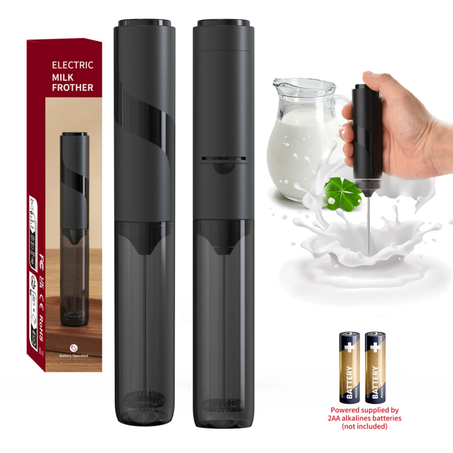 ステンレス鋼電動ミルク泡立て器ハンドヘルドコーヒー泡立て棒  - Electric Milk Frother Handheld のレビューと価格