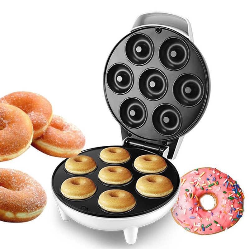 1200 ワットミニ電気ドーナツメーカー家庭用朝食マシンキッ - Mini Waffle Maker Machine のレビューと価格